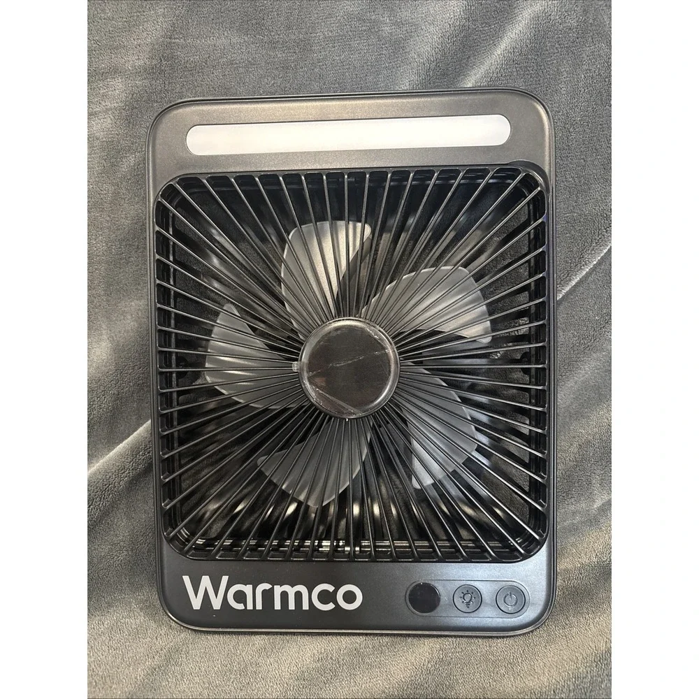 Warmco 20000mAh‎ Ultra-Slim 8-Inch Portable Camping Fan- 4 Speed Adjustable